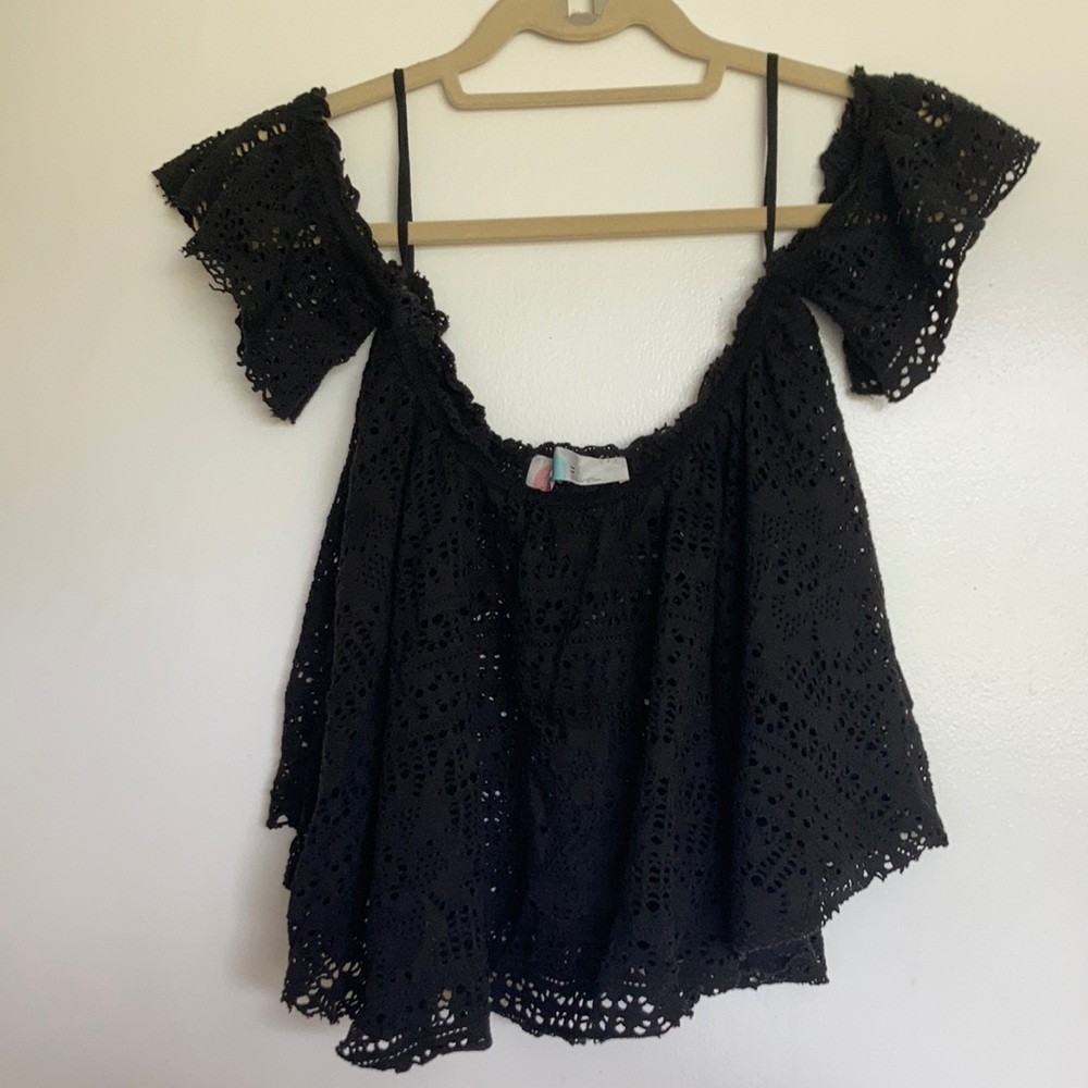 Free People Off the Shoulder Beach shirt